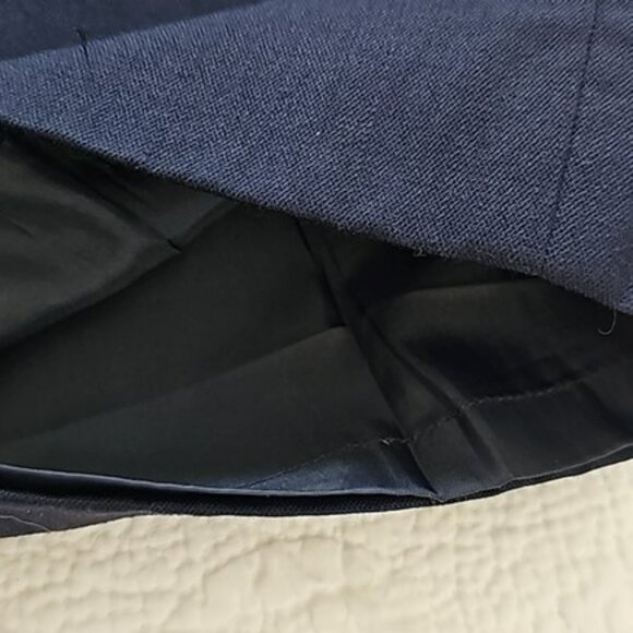 Larry Levine Women's Trousers Size 8 Navy Blue Wool Dress Pants Lined Office - Picture 6 of 16